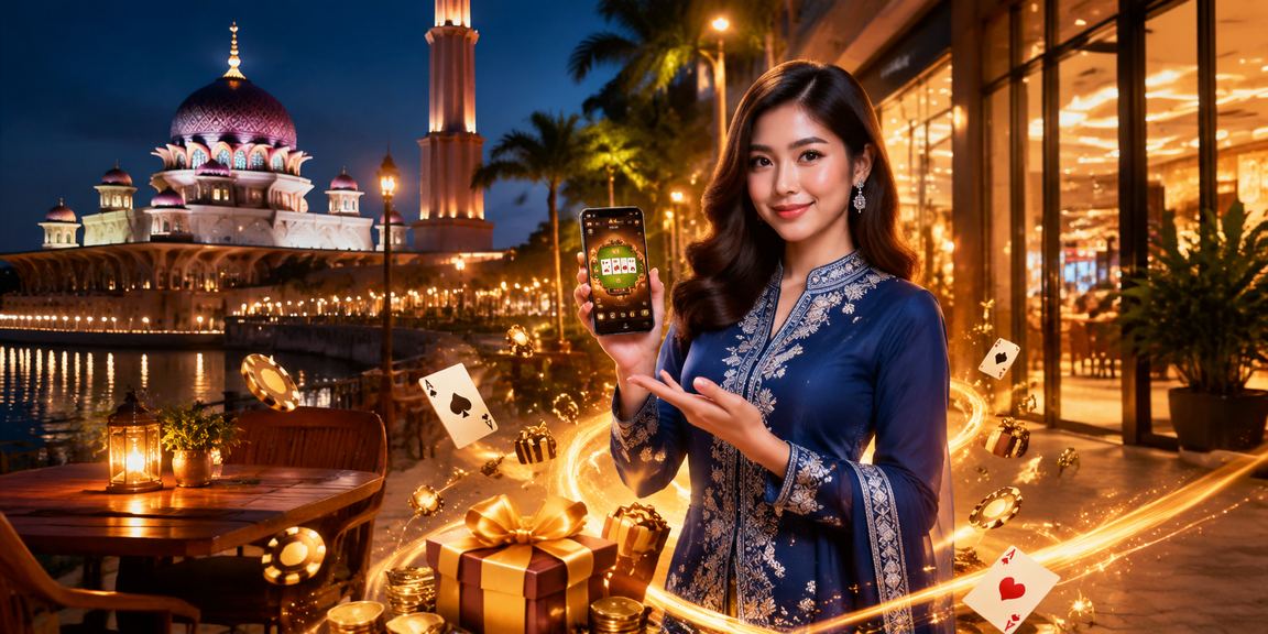 Permainan poker langsung di Putrajaya dengan pakaian tradisional baju kurung